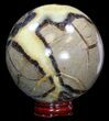 Polished Septarian Sphere - With Stand #43859-1